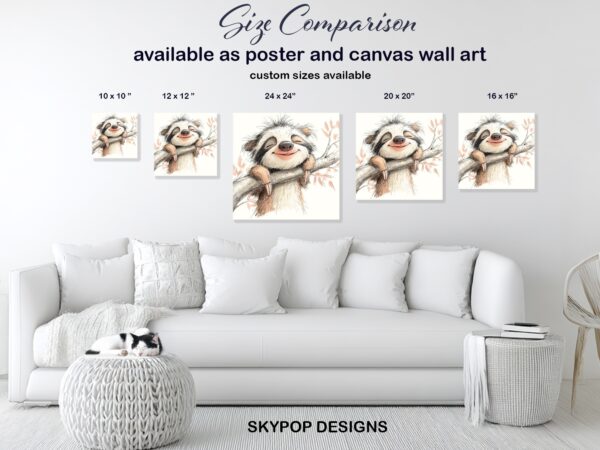 Smiling Sloth Art