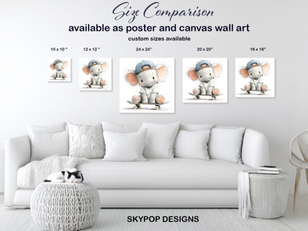 Elephant Skateboard Art