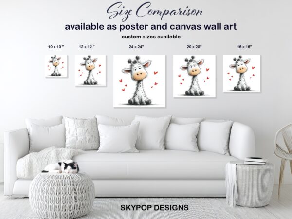 Giraffe Love Art