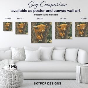 Highland Cow Art
