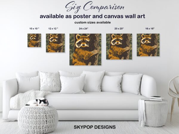Raccoon Tree Art