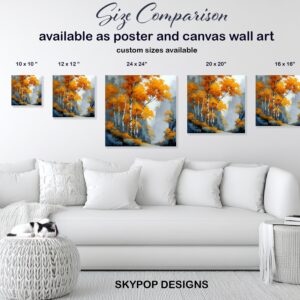 Autumn Birch Forest Art