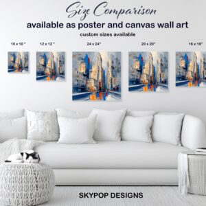 Urban Skyline Reflection Art