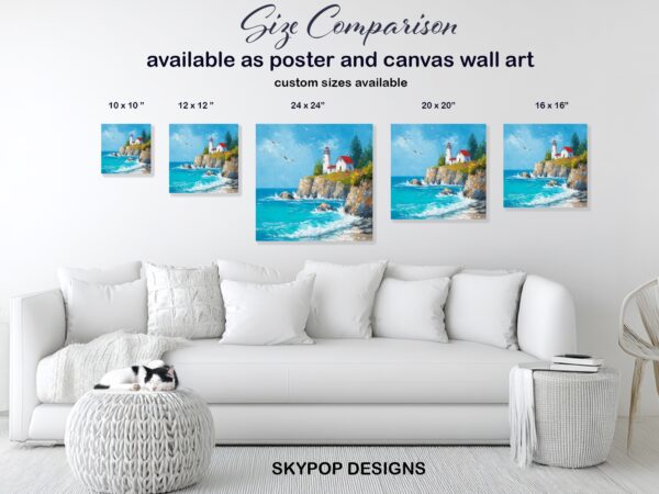 Seagull Lighthouse Art