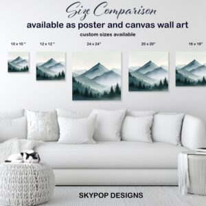Misty Mountain Forest Art