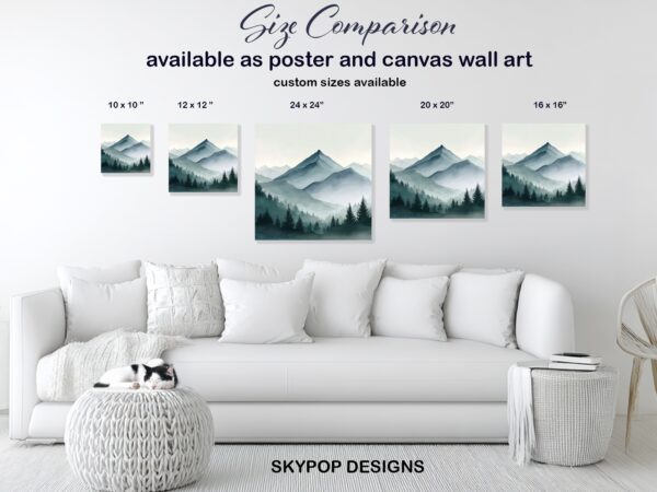 Misty Mountain Forest Art