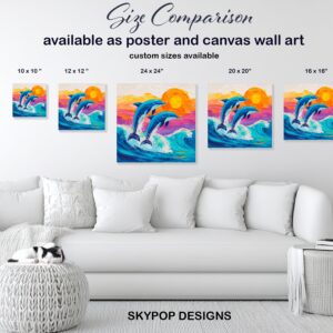 Dolphin Sunset Art