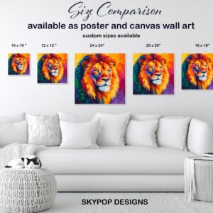 Colorful Lion Art