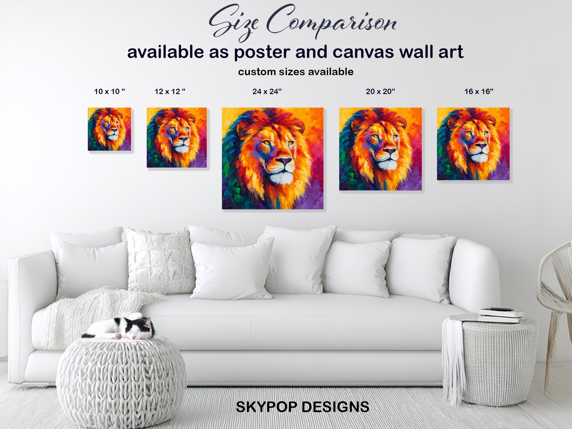 7.jpg Colorful Lion Art