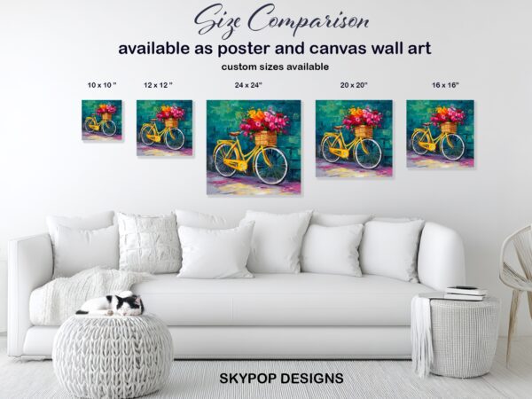 Bicycle Flower Basket Art