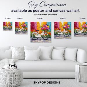 Bicycle Flower Basket Art