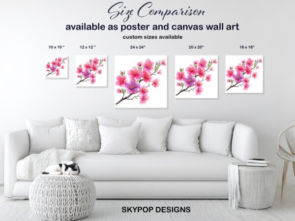Cherry Blossom Branch Art