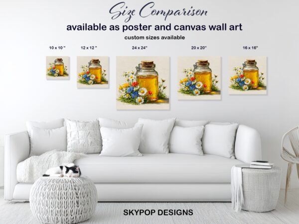 Wildflower Honey Jar Art