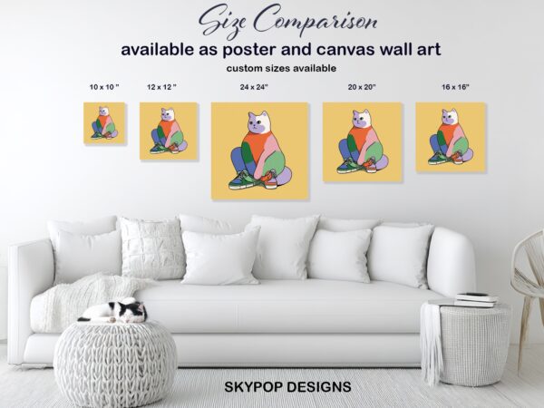 Colorful Cat Sneakers Art