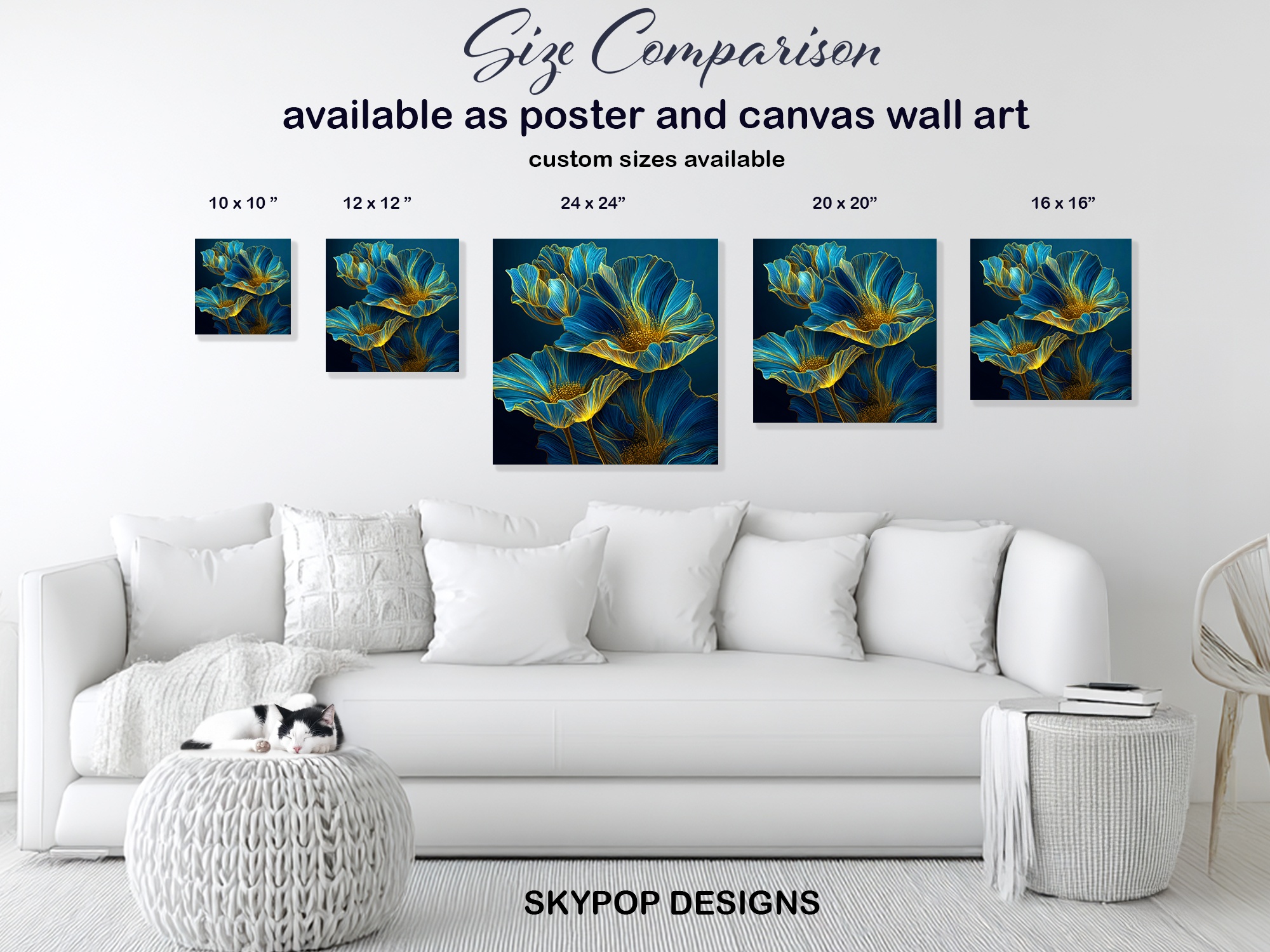 7.jpg Electric Blue Flower Art