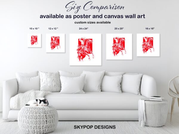 Cowboy Horse Riding Art