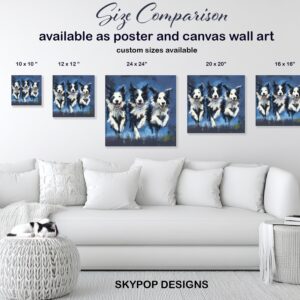Border Collie Trio Art