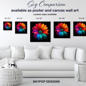 Rainbow Daisy Art