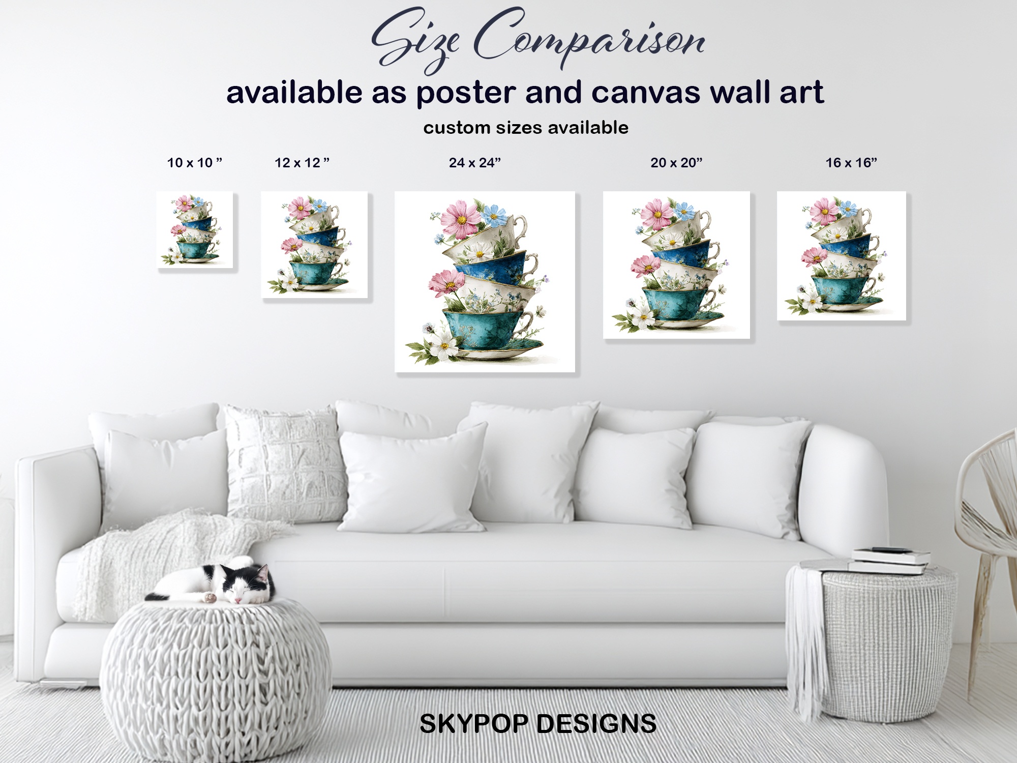 7.jpg Floral Teacup Stack Art