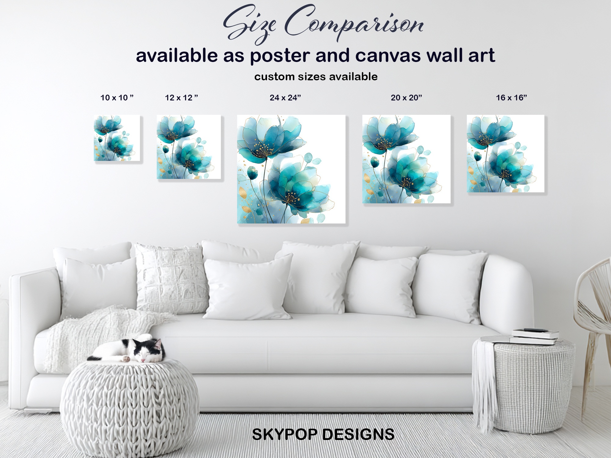 7.jpg Teal Blossom Art