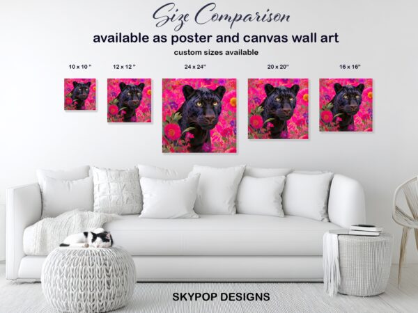 Floral Panther Art