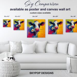 Colorful Cow Art