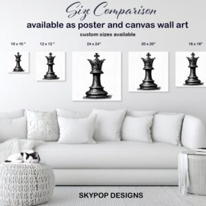 Queen Chess Piece Art