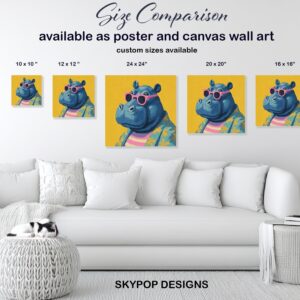 Hippo Sunglasses Art