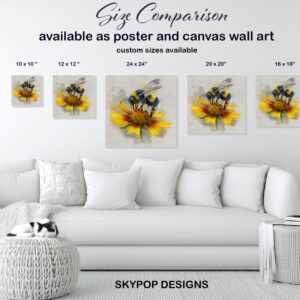 Bee Flower Art