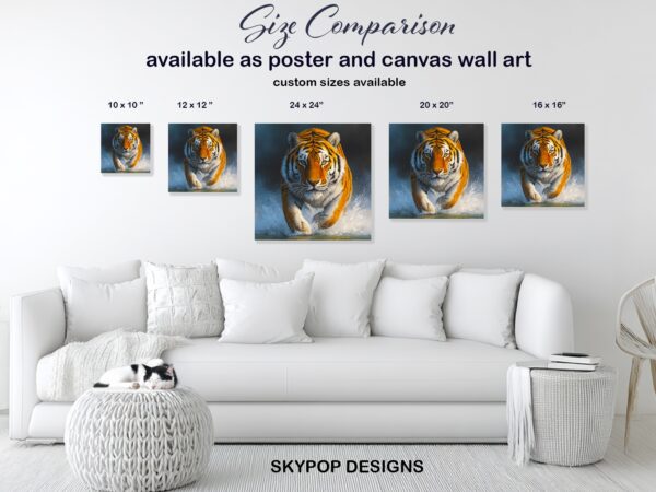 Tiger Water Splash Art