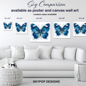 Blue Butterfly Art