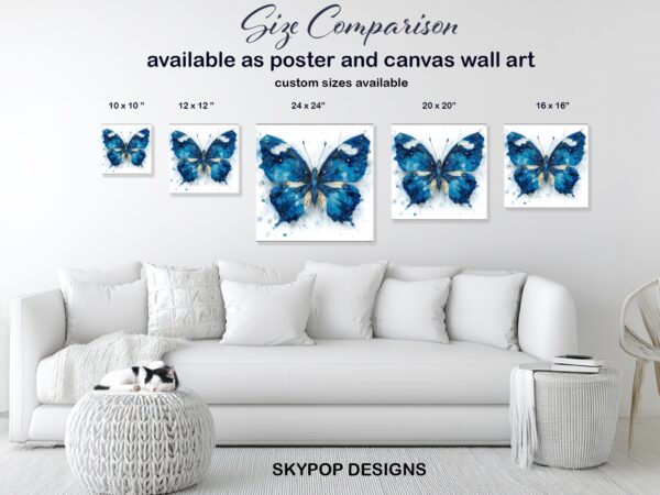 Blue Butterfly Art