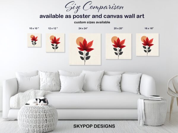 Maple Leaf Sunset Art