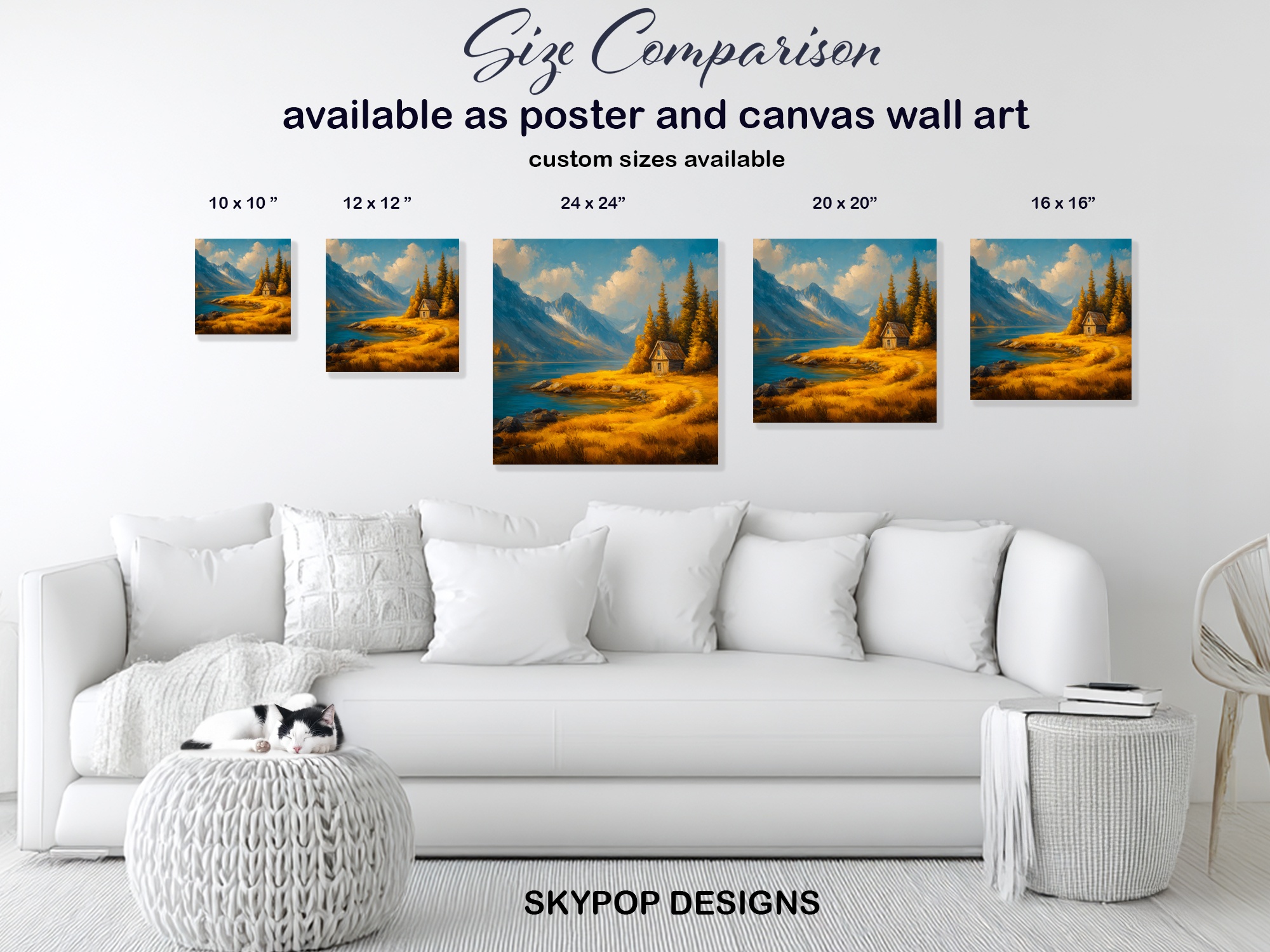 7.jpg Mountain Lake Cabin Art