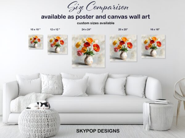 Vibrant Poppy Bouquet Art