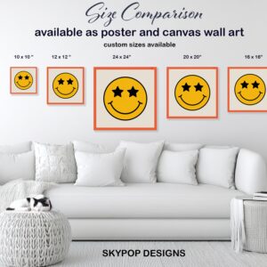 Star Eyes Smiley Face Art