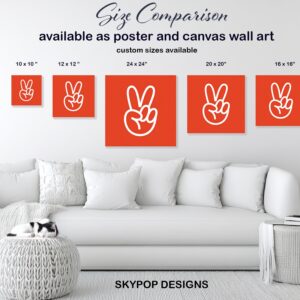 Peace Sign Hand Art