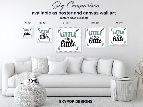 Little By Little Baby Footprint Art