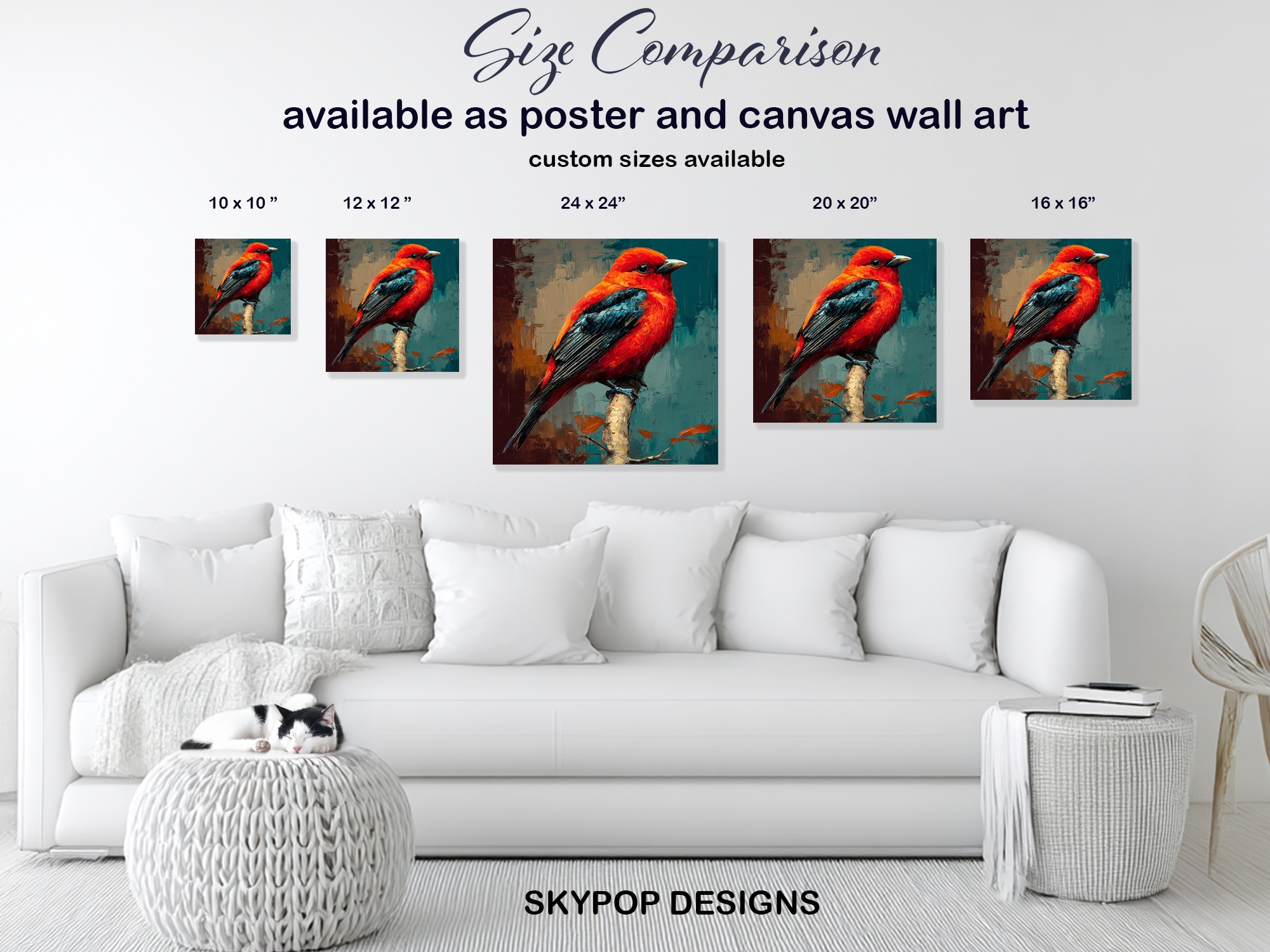 7.jpg Scarlet Tanager Bird Art