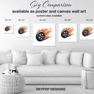 Flaming Tire Art