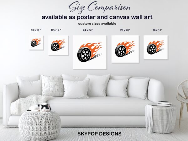 Flaming Tire Art