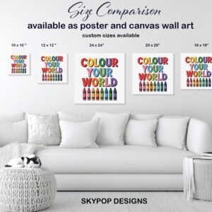 Colorful Crayon World Art