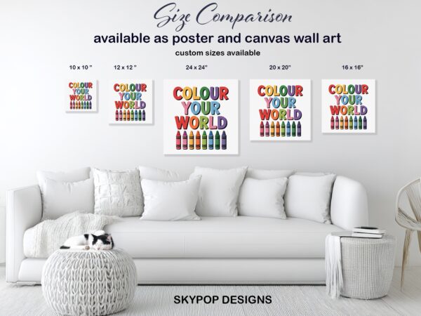 Colorful Crayon World Art