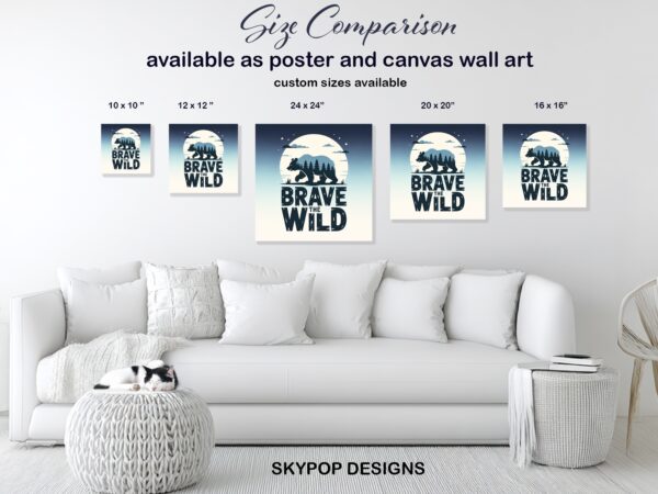 Bear Forest Moon Art