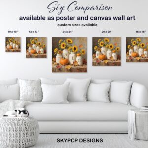 Fall Harvest Sunflower Art