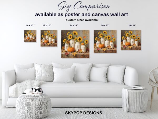 Fall Harvest Sunflower Art