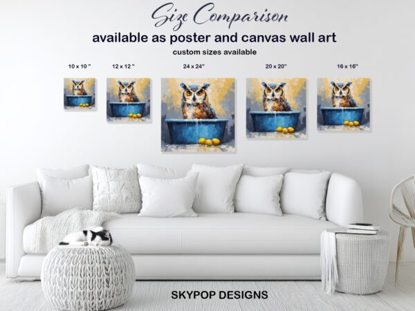 Owl Bath Art