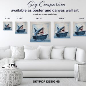 Shark Bath Time Fun Art