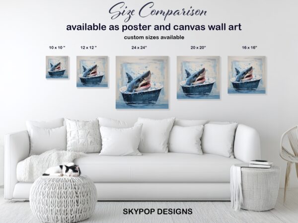 Shark Bath Time Fun Art