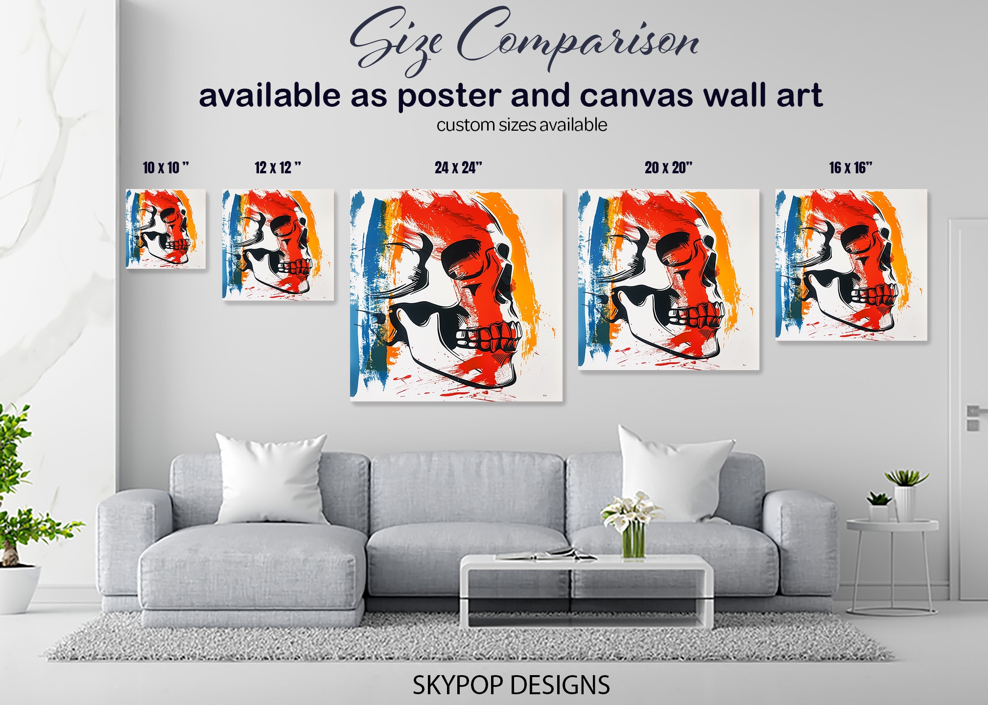 7.jpg Vibrant Skull Art
